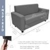 Factory Direct Partners SoftScape Inspired Playtime Classic Reading Sofa, Children's Commercial-Grade Upholstered Furniture for Home, Daycare, Preschool, Library Comfy Modern Design - Grey, 14473-GY view 2