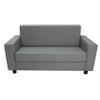 Factory Direct Partners SoftScape Inspired Playtime Classic Reading Sofa, Children's Commercial-Grade Upholstered Furniture for Home, Daycare, Preschool, Library Comfy Modern Design - Grey, 14473-GY view 3