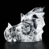 Skullis 2.0" Clear Quartz Rock Crystal Hand Carved Crystal Dragon Skull Sculpture, Crystal Healing.1514 view 4
