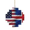 Iceland America Flag Fashion Building Brick Block Puzzle Lozenge Shaped Orange Uv Printed for Indoor Outdoor Suitable for Various Festivals view 2