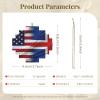 Iceland America Flag Fashion Building Brick Block Puzzle Lozenge Shaped Orange Uv Printed for Indoor Outdoor Suitable for Various Festivals view 3