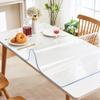 30x46 inch Clear Plastic Table Cover Protector Office Desk Pad Mat Rectangle Vinyl Table Cover for 4ft Table Waterproof PVC Desk Writing Mat Wood Side End Coffee Kitchen Table Protection Pad view 4