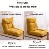 ESRADA Folding Floor Gaming Chair 5-Poistion Cushioned Adjustable Floor Lazy Sofa Chair W/Breathable Skin-Friendly Fine Velvet Cotton for Reading Gaming Meditating Light Gray-2 view 3