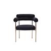 Best Master Furniture Harmonique Black Boucle Fabric Metal Arm Chairs (Set of 2) view 3