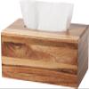 CATORY Tissue Box Cover, Acacia Wood Tissue Box Cover Rectangle, Tissue Box Holder Rectangular Covers Your Tissues, Decorative Tissue Box Cover with Slide-Out Bottom view 1