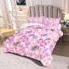 Kids Butterfly Comforter Set - Butterfly Queen Bedding Set Pink Butterflies Prints Bedding Set for Girls Room Cute Princess Bedding Set for All Season Butterfly Bed Set, 1 Comforter + 2 Pillowcases view 2