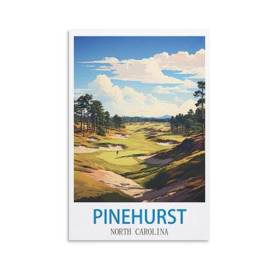 Pinehurst North Carolina Vintage Travel Posters Golf 16x24inch(40x60cm) Wall Art Picture Print Canvas Painting for Living Room Home Decor