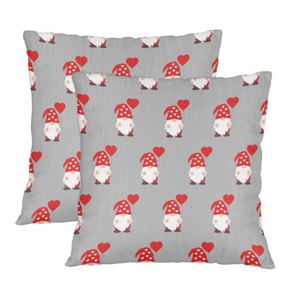 bisibuy Valentine Love Balloon Decorative Throw Pillow Covers 18 x 18 Farmhouse Pillow Cover Polyester Linen Cushion Case for Farmhouse Home Holiday Decor Set of 2