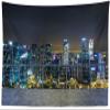 Loccor 118''x78'' New York City Aerial View Tapestry Modern City Night View Wall Hangings New York Skyscraper Urban Skyline Background for Party Decorations Kids Adults Bedroom Decor view 2