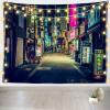 Loccor 118''x98'' Japan Night View Tapestry - Street Signboard Billboards Wall Hanging for Kids Adults Party Decoration Living Room Bedroom Dorm Decor view 1