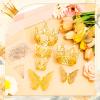 cridoz Gold Crowns for Flower Bouquets, Flower Bouquet Accessories Including 4 Pcs Bouquet Crown, 12 Pcs Butterfly Decorations and 50 Pcs Flower Pins for Birthday Wedding Baby Shower view 2