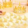 cridoz Gold Crowns for Flower Bouquets, Flower Bouquet Accessories Including 4 Pcs Bouquet Crown, 12 Pcs Butterfly Decorations and 50 Pcs Flower Pins for Birthday Wedding Baby Shower view 4
