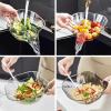 Sidmund Multi-functional Drain Basket - 2024 New Fruit Cleaning Bowl with Strainer Container, Kitchen Sink Food Catcher Drainer Rinser Vegetable Washing Filter over the Colander (1PC, Clear) view 2