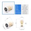 SBTRKT 8pcs 19mm-27mm Straight Plastic Rollers, Shower Glass Door Bearing Casters for Replacement, Sliding Cabinet Door Pulley. (Color : Diameter 19MM) view 2
