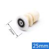 SBTRKT 8pcs 19mm-27mm Straight Plastic Rollers, Shower Glass Door Bearing Casters for Replacement, Sliding Cabinet Door Pulley. (Color : Diameter 19MM) view 4