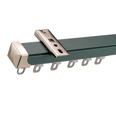 TZUFA Heavy Duty Curtain Rails 0.5m 0.8m 1m 1.5m 2m 3m 4m 5m, Curtain Rod and Fittings, for Curtains and Room Divider (Color : A-Ceiling Mount, Size : 3m(2 * 1.5m))