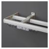 Double Curtain Track Set Hanging Sliding Panel Screen for Partition/Living Room Heavy-Duty Curtain Rails and Fittings Wall Mounted Curtain Pole (Color : White, Size : 290cm(4 * 145cm)) view 1