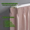 Double Curtain Track Set Hanging Sliding Panel Screen for Partition/Living Room Heavy-Duty Curtain Rails and Fittings Wall Mounted Curtain Pole (Color : White, Size : 290cm(4 * 145cm)) view 3