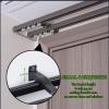 Double Curtain Track Set Hanging Sliding Panel Screen for Partition/Living Room Heavy-Duty Curtain Rails and Fittings Wall Mounted Curtain Pole (Color : White, Size : 290cm(4 * 145cm)) view 4