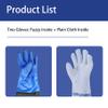WUYANGXD 2Pair PVC Chemical Resistant Long Rubber Gloves Elbow Length,Heavy Duty Waterproof Gloves For Dishwashing Cleaning Chemical Pool Pond Acid Work, 25 Inches, Large-(Blue) view 2
