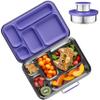 AOHEA Stainless Steel Bento Box Kids, Kids Metal Bento Lunch Box BPA Free Lunch Box Containers 304 Stainless Steel Bento Box for School and Office(Purple) view 1