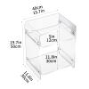Acrylic End Table Record Player Table with Storage Shelf Clear Side Table Nightstand (15.7x19.7x11.8) (Clear) view 3