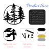 Pine Tree Metal Wall Art-Metal Pine Tree Art, Metal Minimalist Pine Wall Decor, Metal Tree Wall Art, Metal Wall Art, Nature and Forest Decor, Tree Decor Wall Hanging, Nature Lover Gift (18"x 18"| 47x47cm, Black) view 3