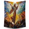 Orlco Art Jesus Angel Wing Christ Tapestry Jesus Tapestry Wall Hanging Christmas Angel Tapestries Wall Decor Jesus Stained Glass Religious Xmas Church 80x90 Inch view 1