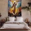 Orlco Art Jesus Angel Wing Christ Tapestry Jesus Tapestry Wall Hanging Christmas Angel Tapestries Wall Decor Jesus Stained Glass Religious Xmas Church 80x90 Inch view 2