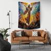 Orlco Art Jesus Angel Wing Christ Tapestry Jesus Tapestry Wall Hanging Christmas Angel Tapestries Wall Decor Jesus Stained Glass Religious Xmas Church 80x90 Inch view 3