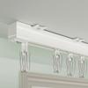 Curtain Track Balcony Ceiling/ Wall Mount Curtain Rod Rail Retractable, Curtain System with Silent Roller & Hooks, Bay Window/ Bedroom Curtain Pole Set ( Color : Ceiling , Size : 0.55-0.75m(1.8-2.5ft) view 1