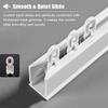 Curtain Track Balcony Ceiling/ Wall Mount Curtain Rod Rail Retractable, Curtain System with Silent Roller & Hooks, Bay Window/ Bedroom Curtain Pole Set ( Color : Ceiling , Size : 0.55-0.75m(1.8-2.5ft) view 4