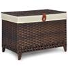 Honjourai Wicker Storage Basket with Lid,Rattan Shelf Basket with Removable Liner Bag,65L Storage Bin,Storage Trunk with Heightened Feet,Storage Container for Wardrobe,Home Organizer view 1