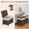 Honjourai Wicker Storage Basket with Lid,Rattan Shelf Basket with Removable Liner Bag,65L Storage Bin,Storage Trunk with Heightened Feet,Storage Container for Wardrobe,Home Organizer view 2