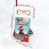 MALIHONG 1 Pack Happy Pawlidays Christmas Stocking Airedale Terrier Dog Christmas Hanging Stocking Gift for Dog Custom Dog Name Xmas Holiday Christmas Tree Fireplace Hanging Stocking 14.4" view 2