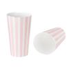 Restaurantware-Bio Tek 20 Ounce French Fry Cups, 100 Disposable French Fry Holders - With Fold-Down Cover, Tab Lock Closure, Striped Paper Cups, For Onion Rings, Chips, or Popcorn, Stackable view 1