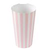 Restaurantware-Bio Tek 20 Ounce French Fry Cups, 100 Disposable French Fry Holders - With Fold-Down Cover, Tab Lock Closure, Striped Paper Cups, For Onion Rings, Chips, or Popcorn, Stackable view 2
