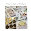 Set of 10 Luxury Name Place Wedding Table Placements,Mirrored Acrylic Placecards,1/8'' Acrylic Round Mirror Sheet(4'', Gold Mirror) view 2