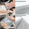 ShuUL 2023 New Multifunctional Non-Scratch Wire Dishcloth|Multipurpose Wire Dishwashing Rags for Wet and Dry|Non Scratch Wire Dish Cloth|Microfiber Towels Cleaning (5pcs) view 2