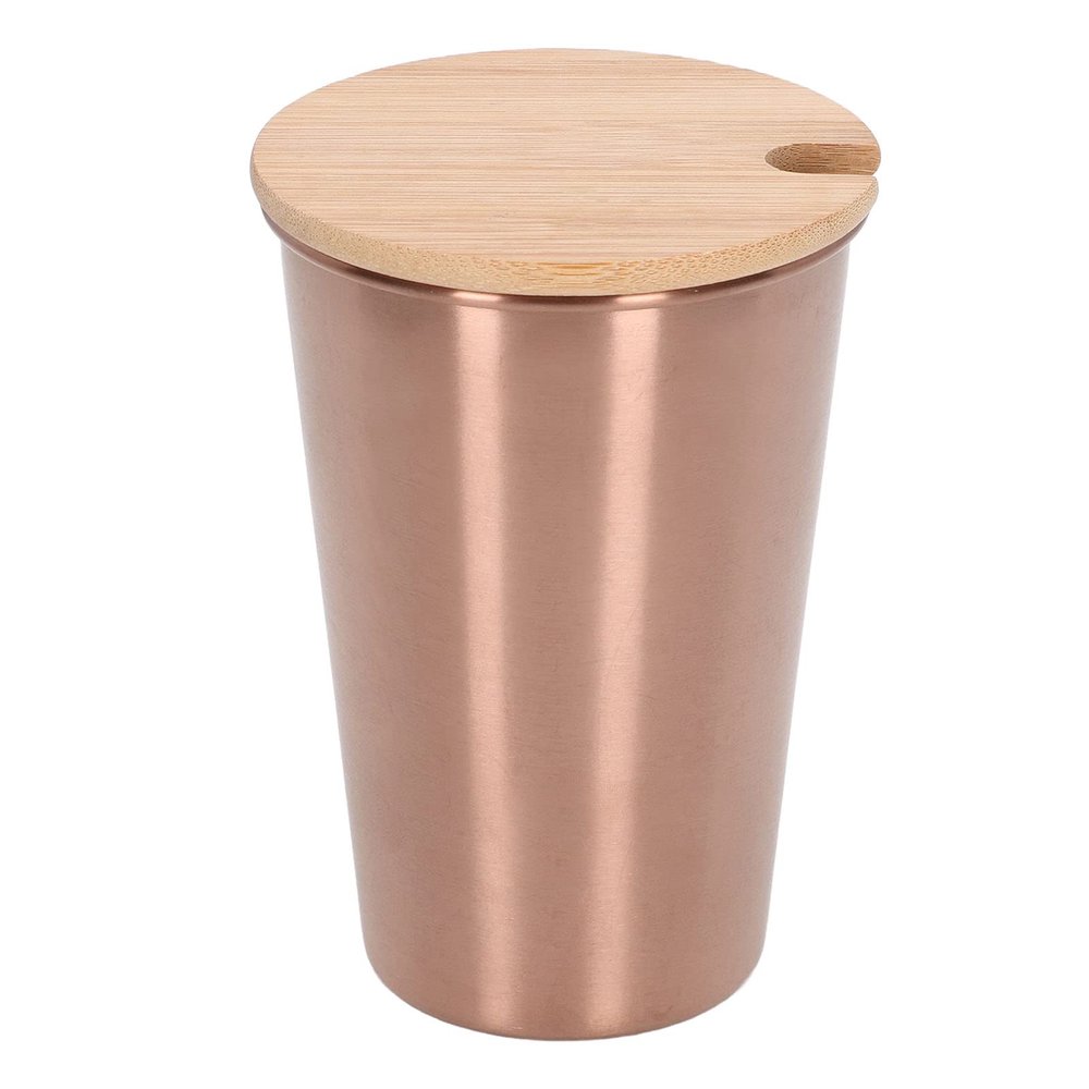 UPQRSG 500ML less Steel Beer Mug with Lid, Single Layer Water Cup Outdoor Drinking Cup, Reusable less Steel Mug for Household Party Coffee, Tea, Beer, Cold Drinks[Rose Gold]