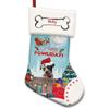 MALIHONG 1 Pack Happy Pawlidays Christmas Stocking Blue Heeler Dog Christmas Hanging Stocking Gift for Dog Custom Dog Name Xmas Holiday Christmas Tree Fireplace Hanging Stocking 14.4" view 1