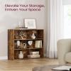 VASAGLE Custos Collection - Bookshelf, 3-Tier Bookcase, Book Shelf, Open Storage Shelf, 9.4 x 31.5 x 32 Inches, for Living Room, Home Office, Dinning Room, Rustic Brown ULBC173X01 view 4