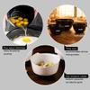 Restaurantware Comfy Grip Plastic Bowl Set 1 Durable Mixing Bowl Set - 3-Piece Set Rubber Grip Bottom Black Plastic Bowls with Pour Spot Dishwashable view 3