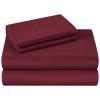 400 Thread Count Luxury California King Size, Sheet Set (4 Pc Set) 100% Egyptian Cotton Premium Long Staple Fits 21 Inch Deep Pocket Color Wine Solid Pattern view 1