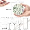 6 Pcs Green Flower Herb Sage Drink Coasters with Holder Leather Coaster Coffee Cup Pad Drinking Cup Mat Set Coffee Table Drinks Coasters for Modern Home Decor,4 Inches view 3