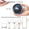 6 Pcs Jet Engine Drink Coasters with Holder Leather Coaster Coffee Cup Pad Drinking Cup Mat Set Coffee Table Drinks Coasters for Modern Home Decor,4 Inches view 3