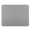 Restaurantware Comfy Grip 23 x 18 Inch Extra-Large Countertop Drying Mat 1 Food-Grade Dish Drainboard - Ribbed Design And Raised Sidewalls Waterproof Gray Silicone Draining Pad Dishwashable view 1