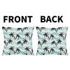 bisibuy Tree Palm Waves Throw Pillow Covers 18x18 Inch for Living Room Couch Bed Sofa Square Cushion Case Turquoise Black Throw Pillow Cover Farmhouse Boho Home Decor view 4
