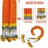 Artificial Marigold Flower Garland with Lilliy Hangings and Bell for Christmas Decor Wedding,Haldi,Mahndi Decoration Diwali Decor (Lot of 40 Strings) view 2