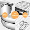 Sasha Square Deep Fryer Pot 11"/4.4QT - 4.2L Extra Large Stainless Steel 304 Japanese Tempura Frying Pot With Lid & Thermometer (9.4"/3.3QT -3.2L Large) view 4